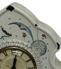 Celestial Hand-Painted Ceramic Mantle Clock. Item/Description: Hand-painted ceramic mid-late Image - 8