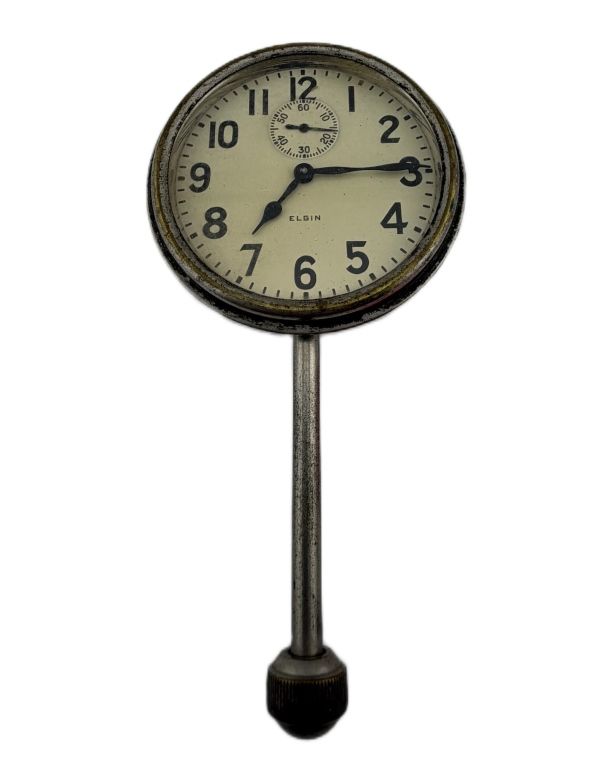 1920s Elgin 8-Day Automobile Dashboard Clock. Item/Description: 1920s antique Elgin National 