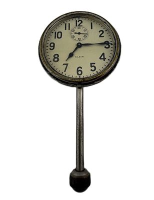 1920s Elgin 8-Day Automobile Dashboard Clock. Item/Description: 1920s antique Elgin National 