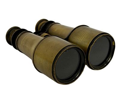 Antique Victorian Brass Military Field Binoculars. Item/Description: Antique Victorian era 