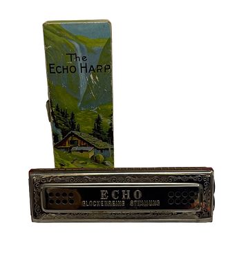 M. Hohner "The Echo Harp" Vintage Harmonica. Item/Description: Double-sided tremolo harmonica 