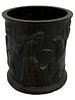 20th c. Swedish Cast Iron Tavern Scene Tobacco Jar. Item/Description: Antique Swedish cast iron Image - 2