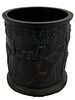 20th c. Swedish Cast Iron Tavern Scene Tobacco Jar. Item/Description: Antique Swedish cast iron Image - 3
