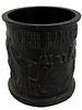 20th c. Swedish Cast Iron Tavern Scene Tobacco Jar. Item/Description: Antique Swedish cast iron Image - 4