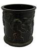 20th c. Swedish Cast Iron Tavern Scene Tobacco Jar. Item/Description: Antique Swedish cast iron Image - 6