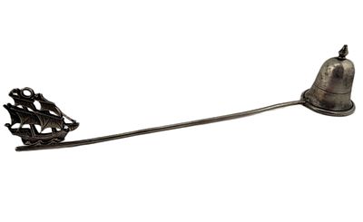 Sterling Silver Sailing Ship Candle Snuffer. Item/Description: Vintage continental sterling 