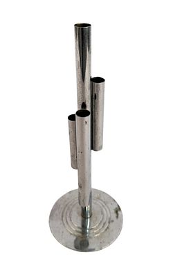 American Art Deco Chase Chrome Skyscraper Bud Vase. Item/Description: An American Art Deco 