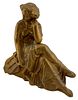 19th Century "Lady with Lyre" Ansonia Clock Topper. Item/Description: Neoclassical style cast Image - 1