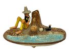 1948 Paul Webb "Mountain Boys" Porcelain Ashtray. Item/Description: 1948 figural art pottery Image - 1