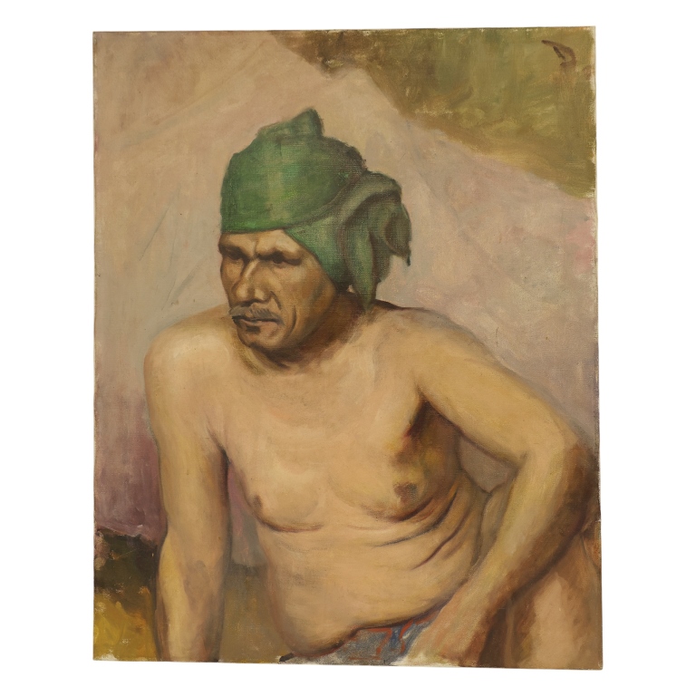 Portrait Painting of a Man in a Turban