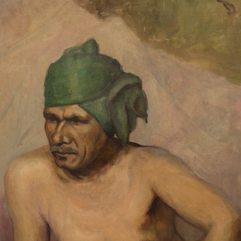 Portrait Painting of a Man in a Turban
