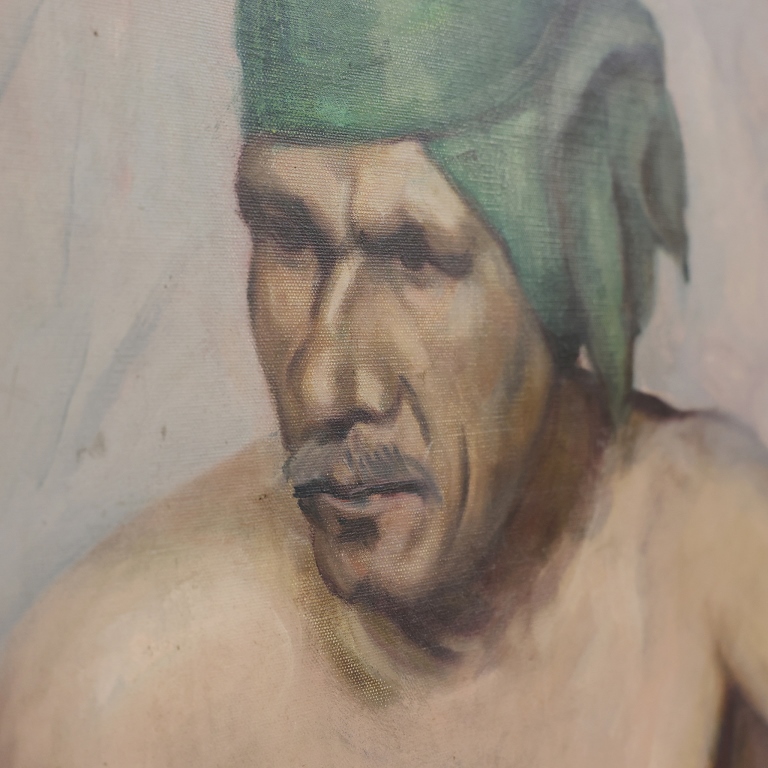 Portrait Painting of a Man in a Turban