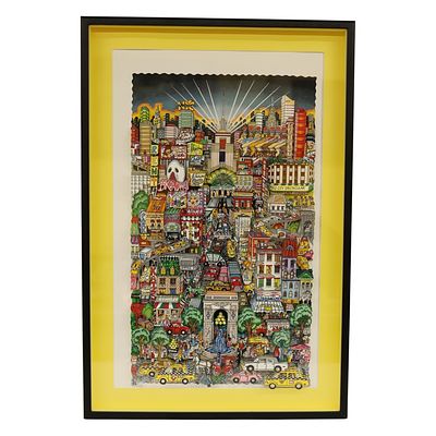 Charles Fazzino - NYC 3-D Pop Art DX Serigraph. Item/Description: Pencil signed 3D limited 