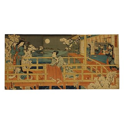 Utagawa Kunisada - Japanese Woodblock Print. Item/Description: 19th-century Japanese ukiyo-e 
