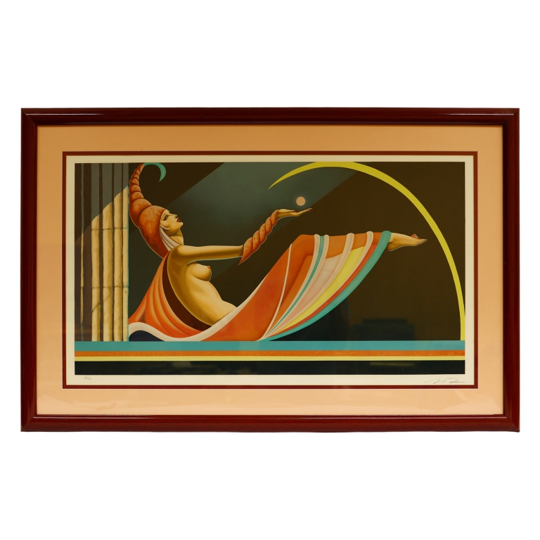 Robert Moser "Nocturnes" Art Deco Serigraph
