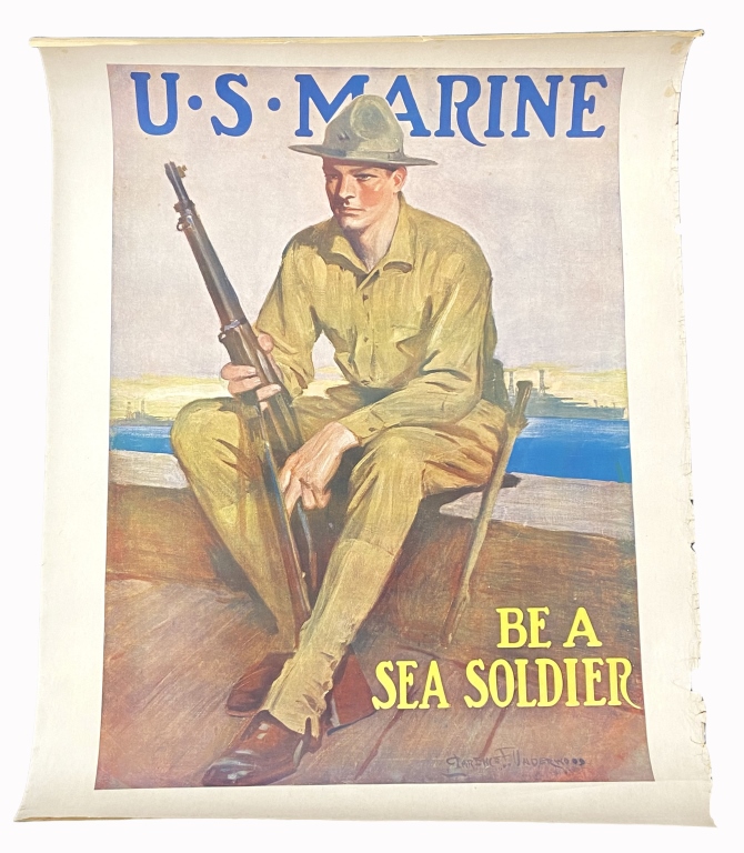 WWI - Be a Sea Soldier - Marine Recruitment Poster