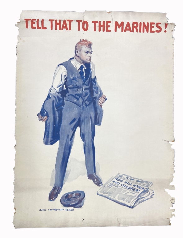 WWI - Marine Recruiting Poster - James M. Flagg