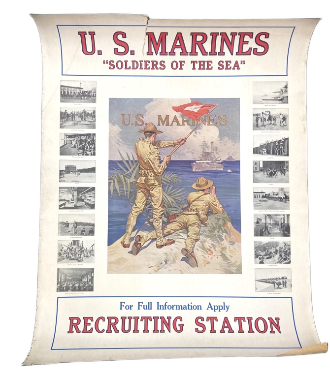 J.C. Leyendecker - WWI Marine Recruitment Poser