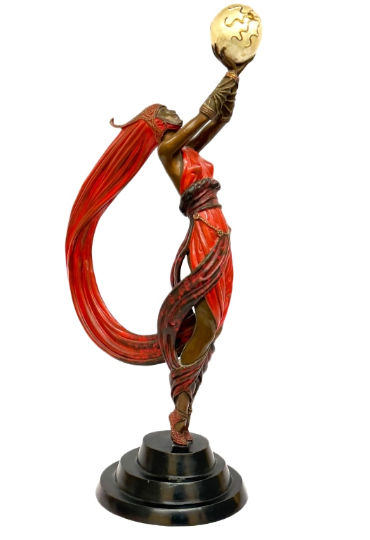 Erte - The Globe - Art Deco Bronze Sculpture