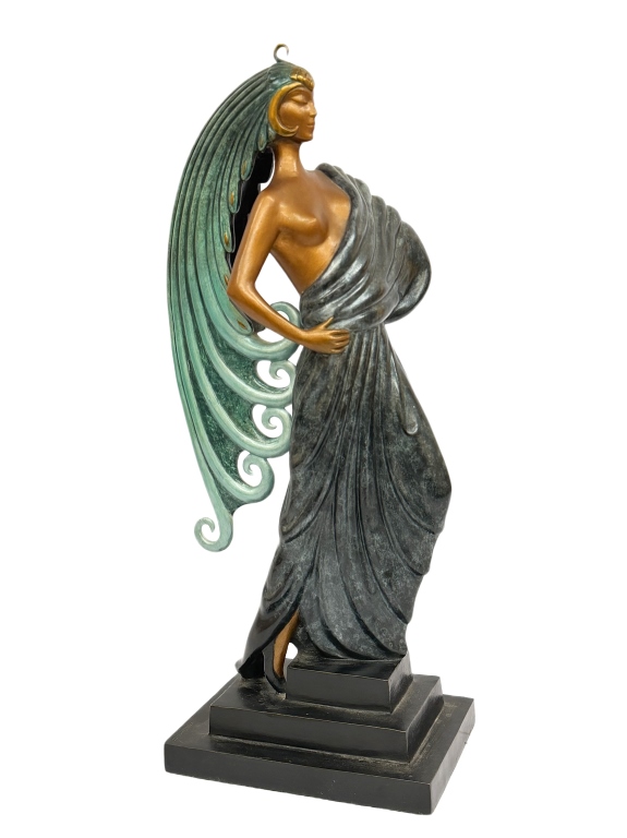 Erte - Beauty and the Beast - Bronze Sculpture