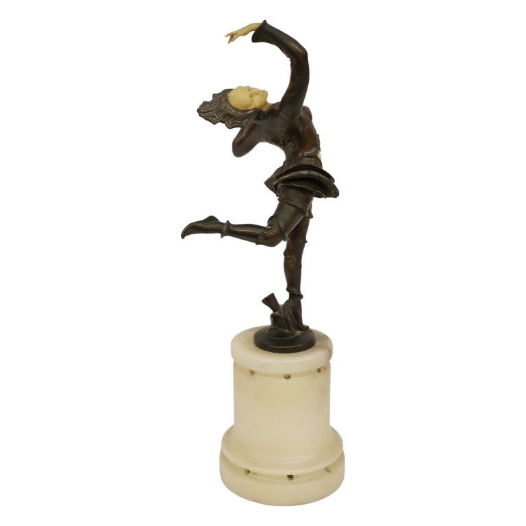 Bronzed & Chryselephantine Art Deco Dancer