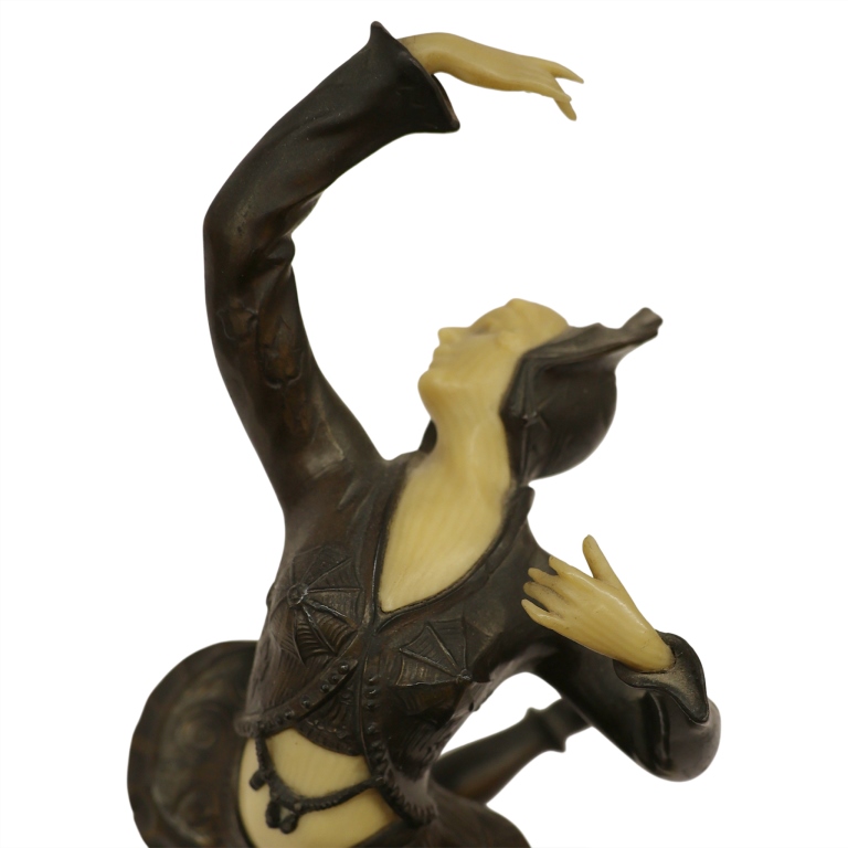 Bronzed & Chryselephantine Art Deco Dancer