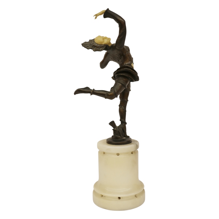 Bronzed & Chryselephantine Art Deco Dancer