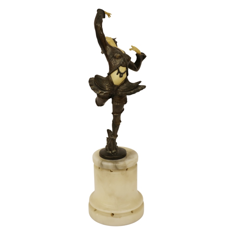 Bronzed & Chryselephantine Art Deco Dancer
