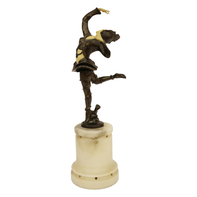 Bronzed & Chryselephantine Art Deco Dancer