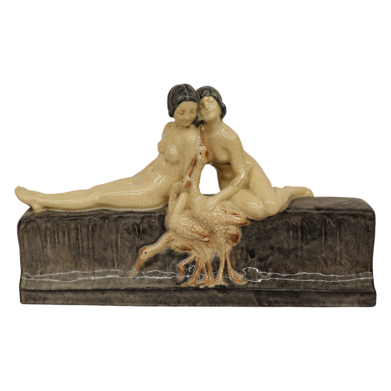 Marcel Guillard for Etling Art Deco Nude Sculpture
