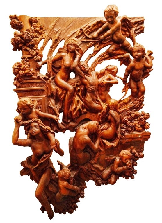 Janusz Obst - Monumental Wood Relief Sculpture