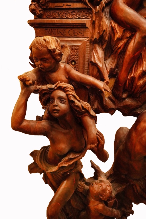 Janusz Obst - Monumental Wood Relief Sculpture