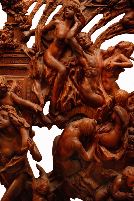 Janusz Obst - Monumental Wood Relief Sculpture