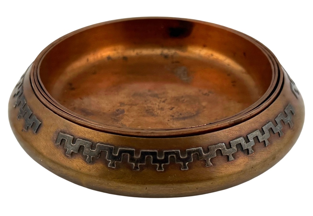 Heintz Sterling on Bronze Nesting Ashtray Set