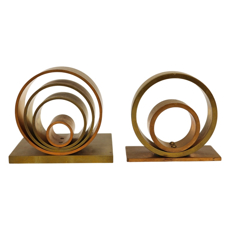 Modern Art Deco Machine Age Bookends
