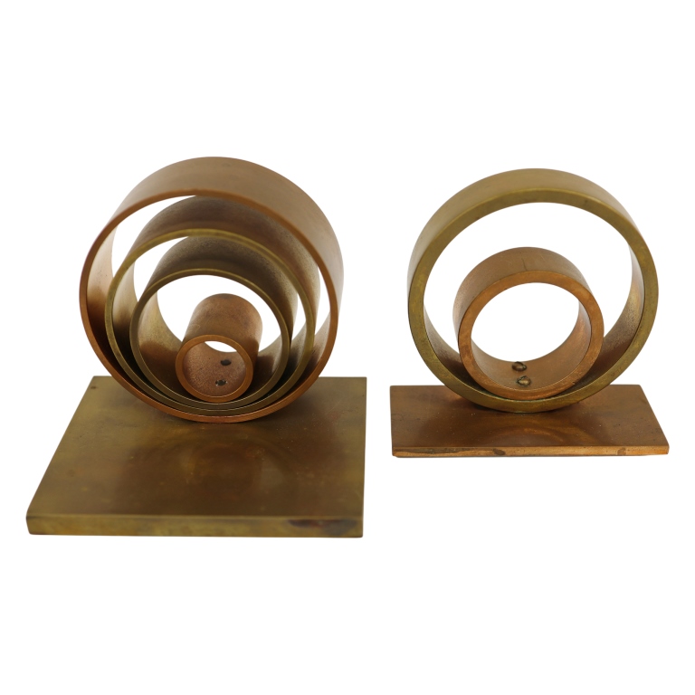 Modern Art Deco Machine Age Bookends