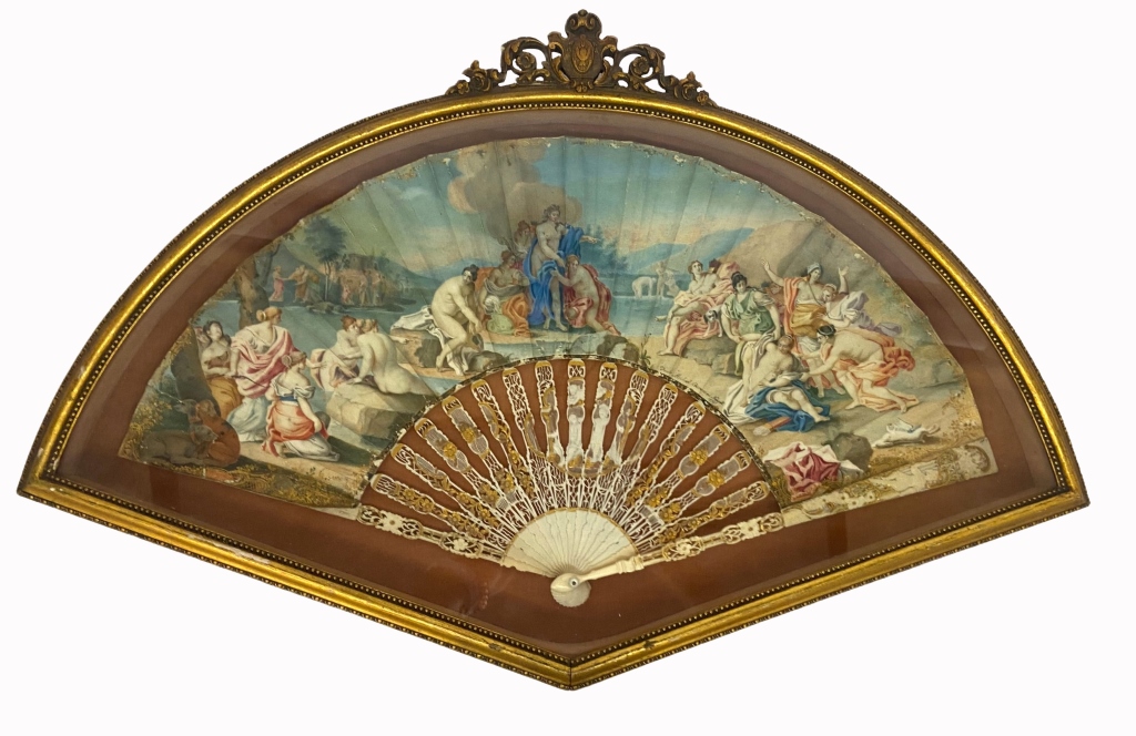 18th c. Italian Grand Tour Folding Hand Fan