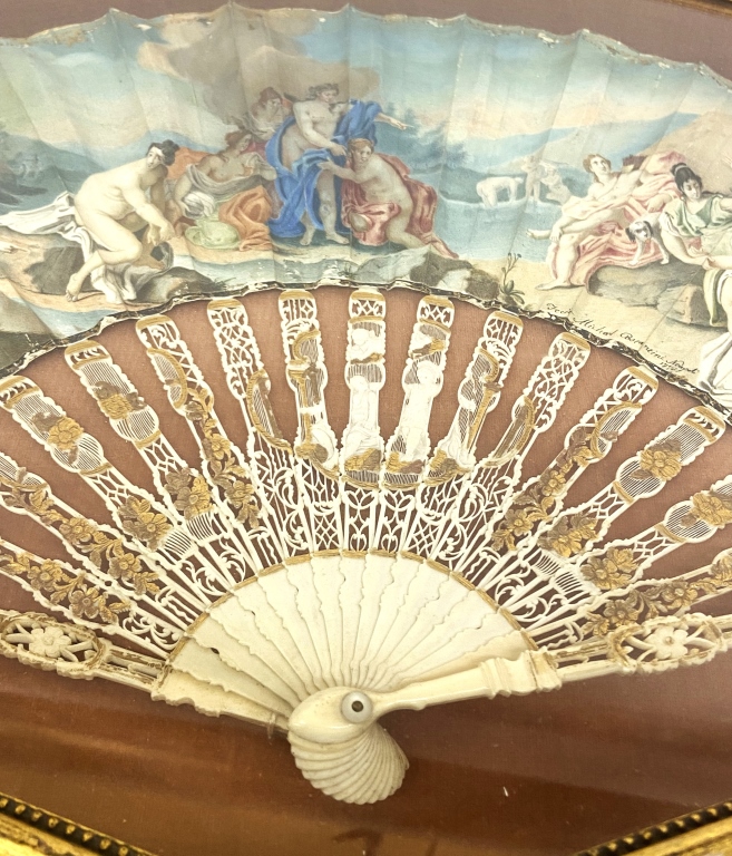 18th c. Italian Grand Tour Folding Hand Fan