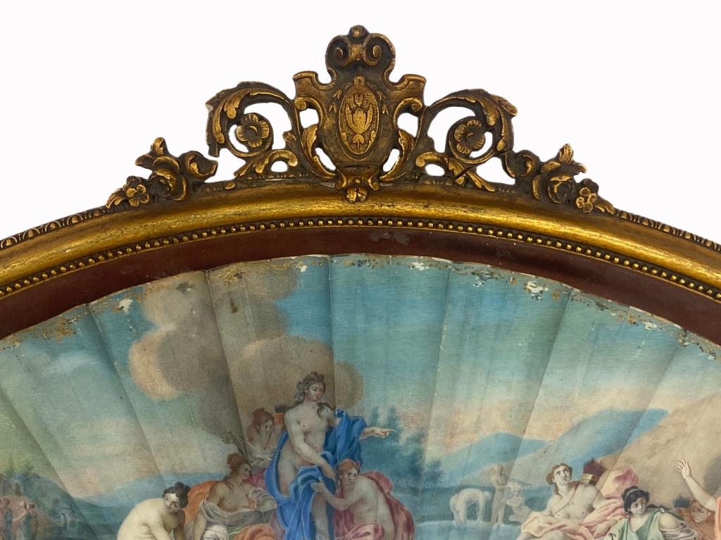 18th c. Italian Grand Tour Folding Hand Fan