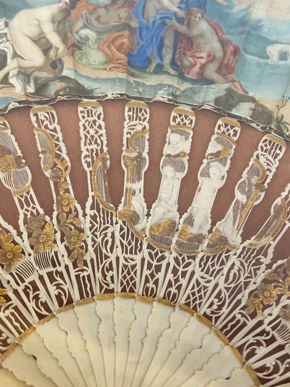 18th c. Italian Grand Tour Folding Hand Fan