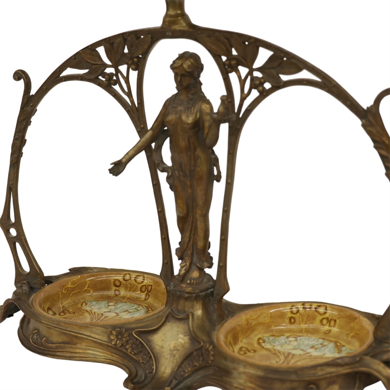 Art Nouveau Figural Centerpiece / Epergne