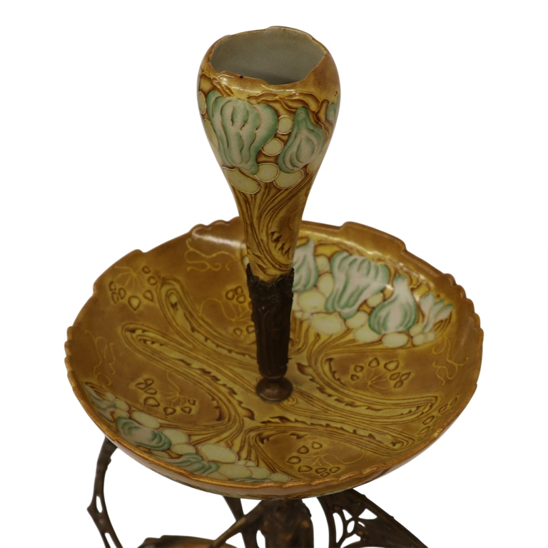Art Nouveau Figural Centerpiece / Epergne