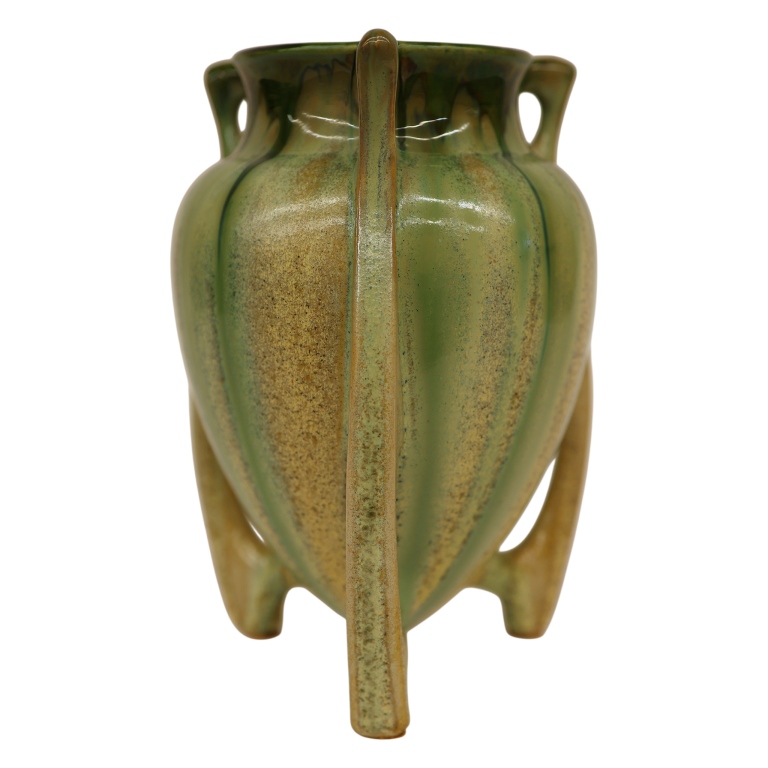 Thulin, Belgium Drip Glaze Tripod Vase