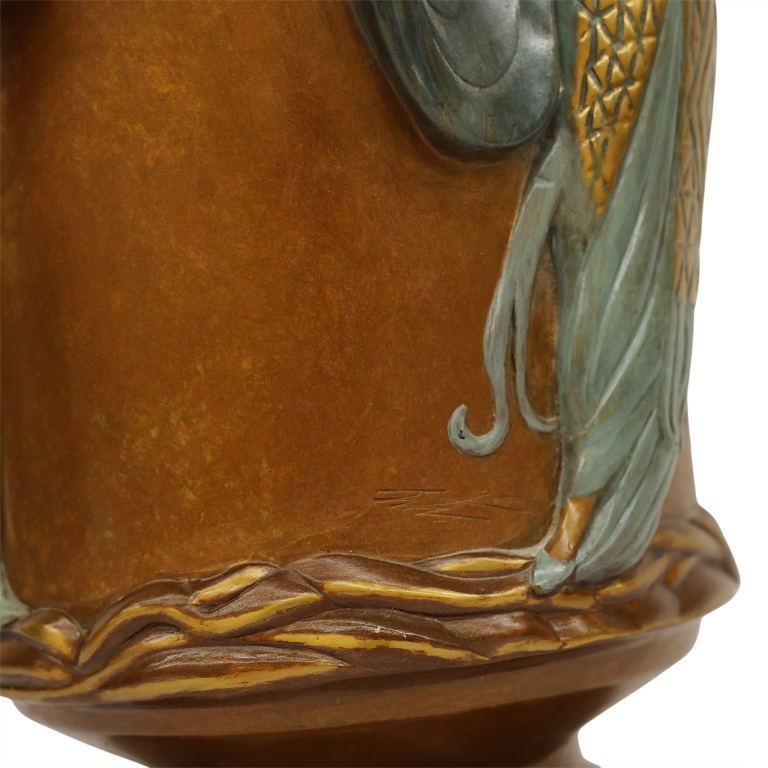 Erte - "Fantasy" Art Deco Bronze Vase