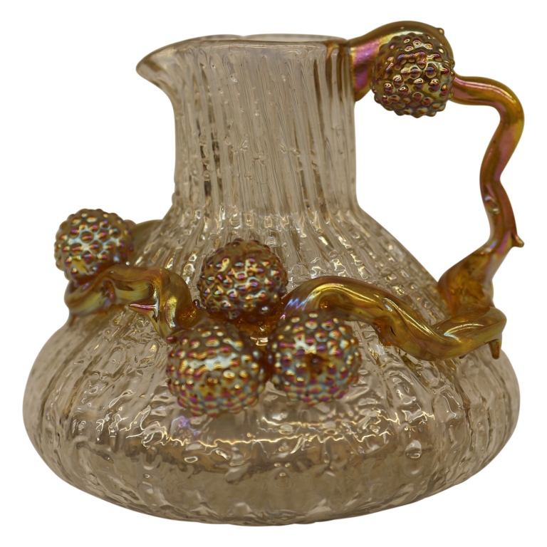 Loetz Ausfuehrungen Iridescent Art Glass Pitcher