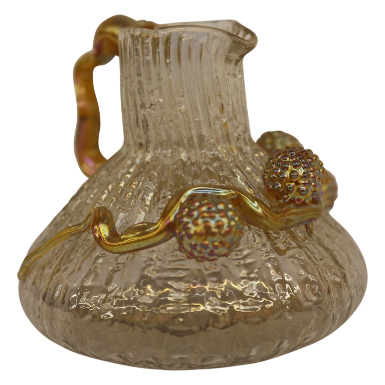 Loetz Ausfuehrungen Iridescent Art Glass Pitcher