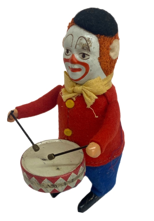 German Wind-Up Solisto Clown Drummer by Schuco