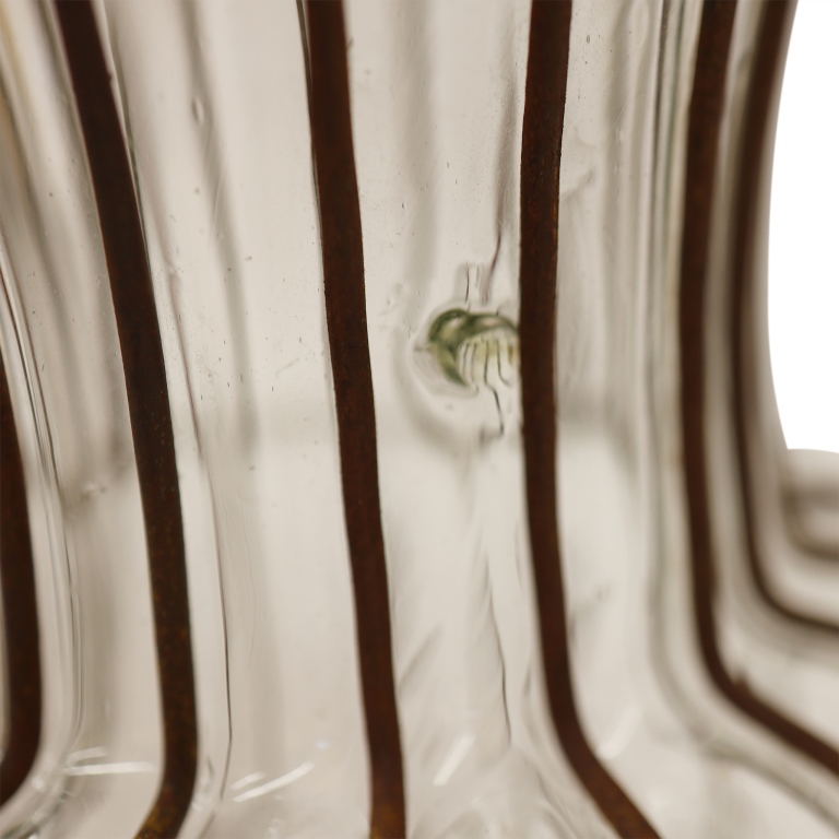 Pair of Venetian Caged Glass Onion Lanterns
