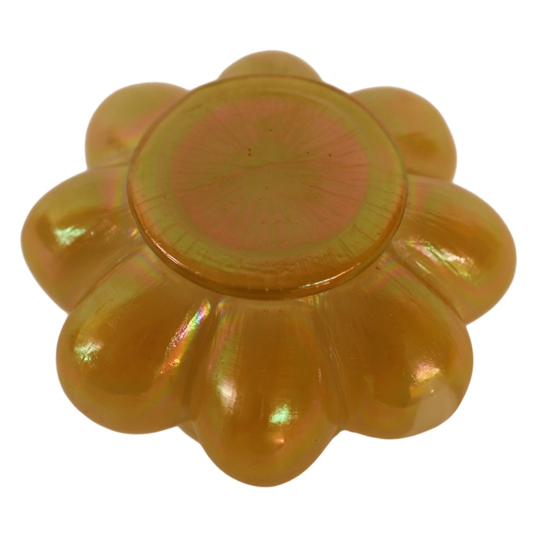 Loetz Iridescent Art Glass Flower Frog Vase