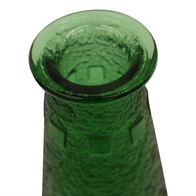 Daum Nancy 14" Green Art Glass Vase